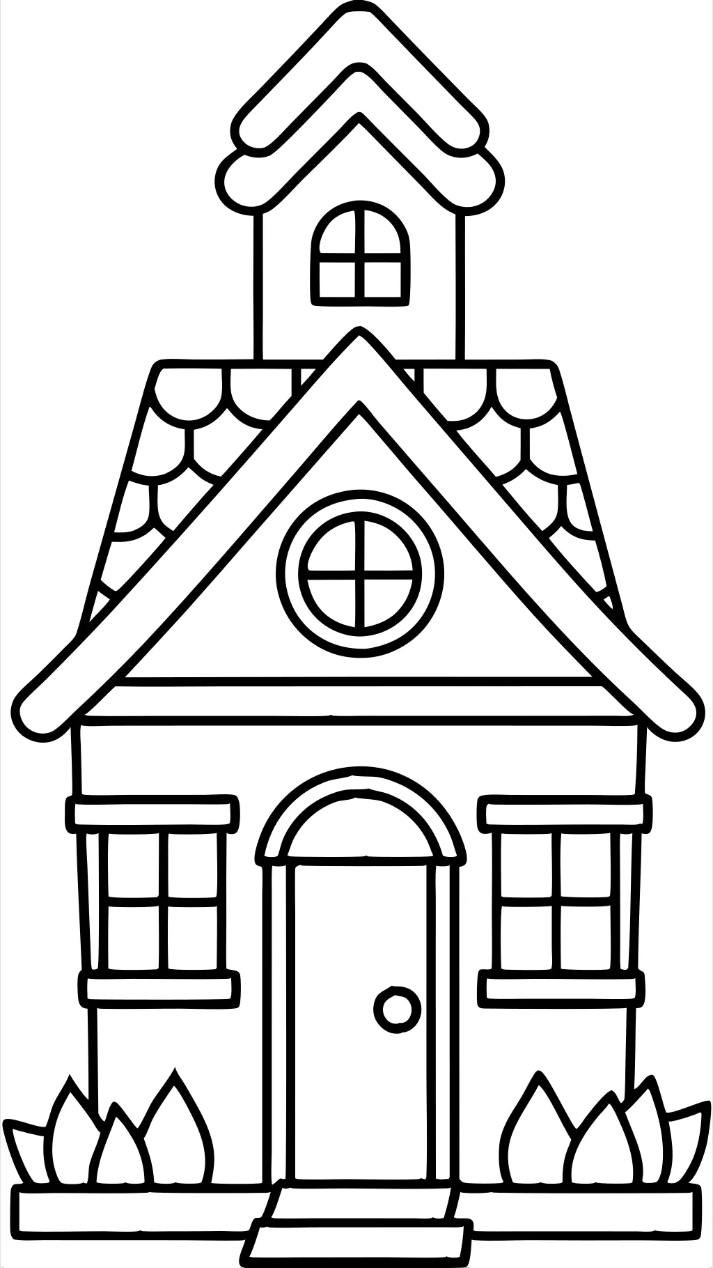 simple house coloring pages